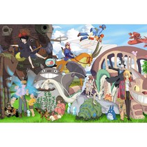 지브리퍼즐 토토로 하울의움직이는성 센과치히로 키키 직소 퍼즐 300 500 1000피스, 그림 11 - 500피스, 상세페이지 참조개