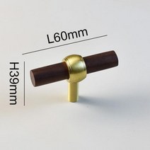 2022New 자연 블랙 호두 나무 옷장 가구 처리 찬장 내각 당기는 서랍 문 손잡이 주방, T60mm-B