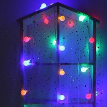 20구 LED 구슬 가랜드 전구(3M) (칼라), 없음