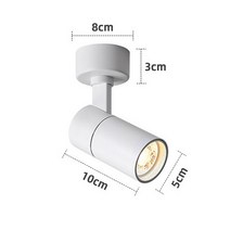 스포트라이트 표면 장착 LED 스포트라이트 (조절 가능한 각도) 쇼핑몰 쇼핑/거실/현관 배경 조명, 01 5W warm light, 02 Sand white