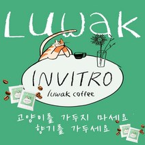 [당일 로스팅 당일 출고] 인비트로 루왁 사향고양이 저카페인 발효커피 (원두 드립백), 500g 원두(분쇄도:홀빈)