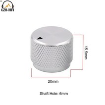 CNC 가공 솔리드 알루미늄 전위차계 노브 오디오 앰프 라디오 기타 이펙트 페달 스톰프 박스 DIY 20x15.5mm 1 개, [01] Silver