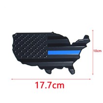 Flag Map Sticker Auto Fender Emblem National Car Stickers for Cars 트럭 노트북 알루미늄 합금 For USA UK Germany, [02] USA-Black blue, 02 USA-Black blue, 1개