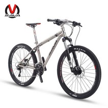 SAVA 티타늄 산악자전거 MTB DEORE M6000 30단 오일 디스크 27.5인치, 27.5인치(16인치 프레임), 업그레이드 에어포크 에디션