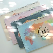 건망증 2024 월드와이드 스케줄러 v16 대형캘린더 업무용스케줄러, 아이보리