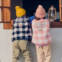 에스핏 에스핏 (키즈-주니어) 체크 무늬 포인트 따따시 베스트_괴정점