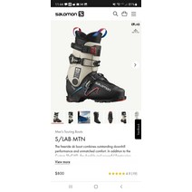 Salomon 살로몬 스키 부츠 S/Lab MTN Alpine Touring Ski Boots 남성 Black/Rainy Day NEW 2022