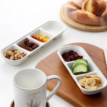 2P 반찬 그릇 나눔 트레이 소스 그릇 소스볼 2칸접시 3칸접시 4칸접시 칸칸접시 버터그릇 안주그릇 분할그릇 서빙 식기 2구 3구 4구, 3절 2P