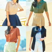 여성카라인견반팔셔츠4종세트