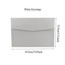 생일축하카드 팝업카드 메세지 세트웨딩 인사말 카드 사용자 정의 로프 레, 04 1장 세트 White Envelope
