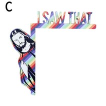 도면걸이 소 대크리에이티브 홈 장식 예수 나는 내가 문 위에 로그인 보았다 재미있는 걸이