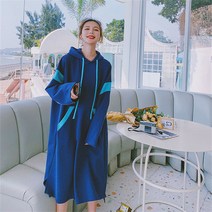 위위브렌 여성용 캐주얼 긴팔 빅사이즈 긴팔 원피스