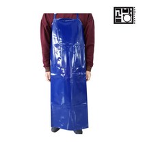 블루 코팅앞치마 방수용앞치마 세차앞치마 낚시앞치마 원피스앞치마 앞치마, 1개, 대