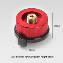 오토캠핑장 자동릴선 릴선자동 오토릴선 러그박스 야외 캠핑 하이킹 가스 스토브 변환 어댑터 분할 유형 가스 탱크 용광로 커넥터 카트리지 자동 끄기 탱크 어댑터, 빨간색
