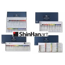 신한 전문가용 수채화물감 워터칼라 13색 18색 20색 24색 30색 / 옵션선택, 7.5ml x 24색