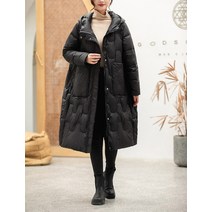 패딩2022겨울복고문예중롱빅포켓후드코트여루즈핏기모순색90다운69212