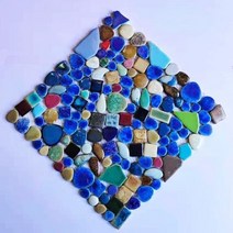 불규칙 모자이크타일 조각 믹스 크리스털 만들기용 재료250g 세라믹 DIY 모자이크 공예 취미 예술 벽 장식 돌 만들기 c g, 4