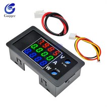 절연 저항 측정기DC 0-100V 10A 1000W LED 디지털 전압계 전류계 전력계 전원 공급 장치 에너지 미터 감지, 01 Red Green Blue