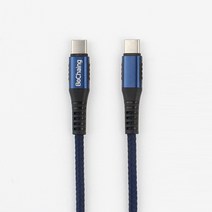 보챙 60W PD C to C 타입 패브릭 고속 충전 케이블, 레드