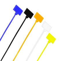 컬러 메모 케이블 타이 네임 마크 타이 250P DD-11203, 쿠팡 에이티제이 블랙