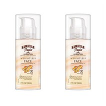 Hawaiian Tropic 하와이안 트로픽 실크 하이드레이션 웨이트리스 선스크린 로션 SPF30 1.7Floz(50ml) 2팩