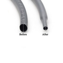 그레이 직경 1 2 3 4 5 6 7 8 9 10 12 14 16 20 25 30 40 50 mm 열 수축 튜브 2:1 폴리올레핀 케이블 슬리, 01 Grey_08 5mm x 1 Meter