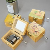 시둥마켓_오르골보석함 멜로디박스 수동 미니 뮤직 예쁜, D