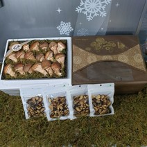 참송이버섯 선물세트 고급형 1등급 참송이 버섯 700g 건버섯 30g 4팩