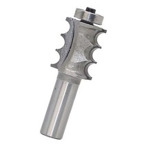 GHSHOP 트리플 라지 비드 칼럼/페이스 몰딩 라우터 Bit-1/2 1/4 섕크 우드 CNC 우드 버/밀링 툴, 4, 실버, 합금