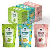 아이스 파우치 음료 3종x10개입(복숭아/청포도/블루레몬), 30팩, 190ml