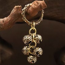 윈드차임 현관 풍경 종 소리 황동 수공예품 다이 캐스팅 윈드 차임 벨 버튼 윈드 벨 티베트어 청동 벨 선물 홈 기념품 펜던트, 6개