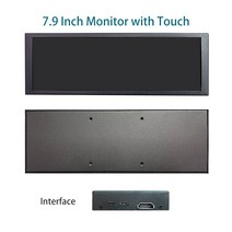 7.9 인치 모니터 ips 400x1280 바 휴대 모니터 windows rasperry pi lcd 디지털 간판 광고 디스플레이, 터치 모니터