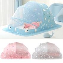 엘리 접이식 패턴 아기모기장 / 침대 신생아 폴딩