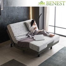 [베네스트] 제임스 FPL가죽 전동 모션베드 (기본형)_1500 메모리폼 포함