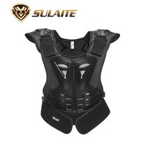 바이크 오토바이 슈트 자켓 수트 갑옷 SULAITE Youth Children Motocross Body protection gear Vest armor ATV Dirt Bike, [02] Black