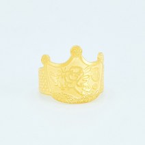 바울레토 24k 순금 3.75g 프레스 왕관 천사 돌반지