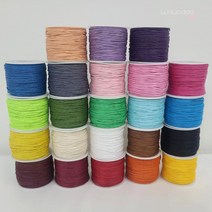 와요또 1mm 컬러 왁스끈 70m 소품 목걸이 팔찌 만들기 팔찌끈, 17.블루그레이
