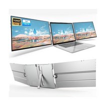 노트북용 Oiiwak 트리플 휴대용 모니터 킥스탠드가 있는 14인치 FHD 1200P IPS 알루미늄 듀얼 스크린 익스텐더 13-16인치 Mac 및 Windows HDMI USB-