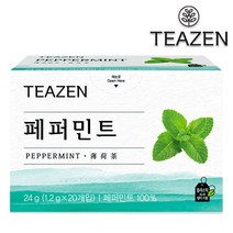 기분을 상쾌하게 민트향 티젠 페퍼민트 허브차 20티백, 1, 단품