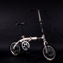 초소형 바퀴작은 미니벨로 접이식 자전거 초경량 14인치 16인치 20인치, 14인치 샴페인 5단