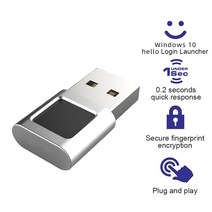 USB 지문 판독기 모듈 윈도우 7 8 10 11 용 헬로 생체 인식 스캐너 노트북 PC 잠금 해제, 03 USB