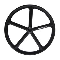 트랙휠셋 자전거 휠 마그네슘 합금 5 스포크 휠셋 Fixie 전면 및 후면 고정 기어 림 단일 속도 도로 통합 700C, 1개