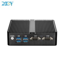 XCY-미니 PC 인텔 셀러론 J4125 쿼드코어 2x RS232 듀얼 이더넷 300M WiFi HDMI VGA 4 * USB 팬리스 산업용 IPC 윈도우즈 10, [02] 8G RAM 128G SSD WiFi, [02] Pentium 3805U DDR3L