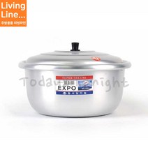 Kitchen 알루미늄 대형 양은솥 곰솥 대용량 사골 육수 국솥 찜솥 곰탕 곰국 냄비 빨래솥 열탕소독, ♥Kitchen_동서새마을솥 24cm♥, 1개