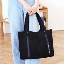 남녀 공용 레터링 포인트 빅사이즈 캔버스 에코백