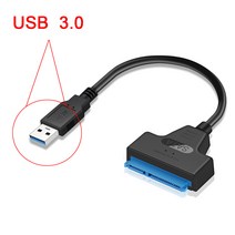 어댑터 USB 3.0 SATA 3 컨버터 케이블 Sata to USB3.0 어댑터 최대 6 Gbps 연결 2.5 인치 HDD SSD 하드 드, 03 USB 3.0 35CM
