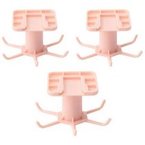 FOBIELLA 부착형 회전 국자걸이 조리도구걸이 3개, 핑크 3개