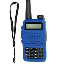 100% 워키 토키 보호 소프트 핸드 헬드 케이스 커버 스킨 무료 스트랩 Baofeng UV-5R 양방향 라디오 UV5R 5RA 5RE 5RC 5RT, Blue