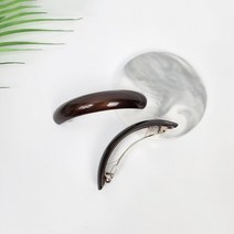 프랑스핀 시크 브라운 둥근 커버 9.5 cm 반묶음 자동핀
