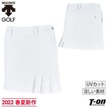 데상트 골프 하강 숙녀 치마 내부 바지 통합 UV 컷 냉각 재료 땀 빠른 드라이 스위치 밑단 주름진 2022 스프링 / 여름 새 마모, M (64)